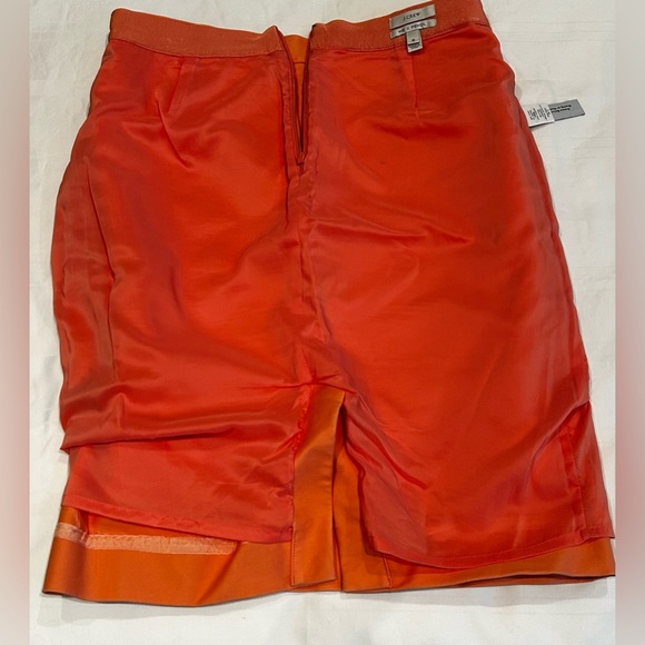 J.CREW Coral Orange No. 2 Pencil Skirt with Back Slit Size 10 - Picture 10 of 10